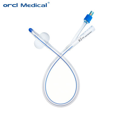 Catetere Foley monouso sterile 100% rivestito in silicone 2 vie Catetere di silicone Foley di tipo standard