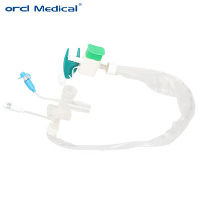 Tubo di aspirazione trasparente di catetere dimensioni adulto / 72h / tubo di tracheostomia 12Fr OEM