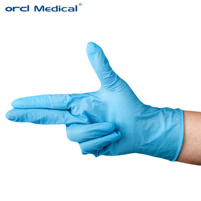 Guanti monouso in nitrile per esame blu / neri senza lattice per uso medico
