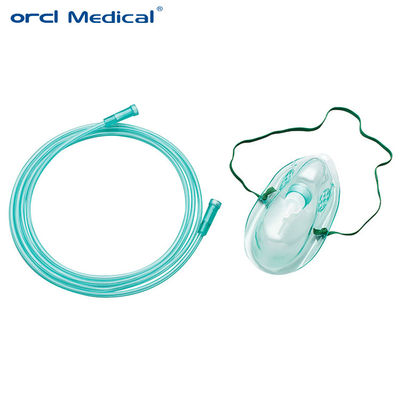 Maschera per ossigeno in PVC monouso usa e getta per produttore di fabbrica con tubi CE LSO
