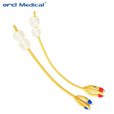 4 Way doppio pallone catetere Foley monouso silicone rivestito 40cm lunghezza