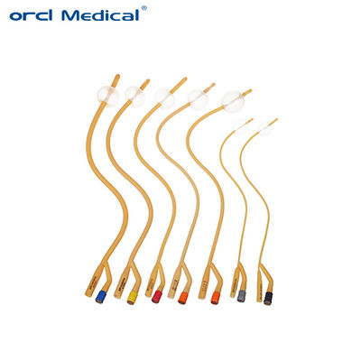 Catetere di Foley in lattice maschile femminile / catetere di Foley sterile OEM disponibile