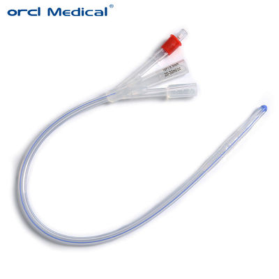 Catetere a 3 vie di silicone Foley per il trattamento urinario 16FR-26FR