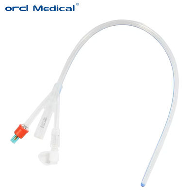 Catetere Foley monouso sterile 100% in silicone rivestito 3 vie Catetere di silicone Foley di tipo standard