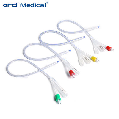 Catetere Foley rivestito con silicone medico tubo di catetere uretrale per adulti in opzioni 1-way 2-way 3-way