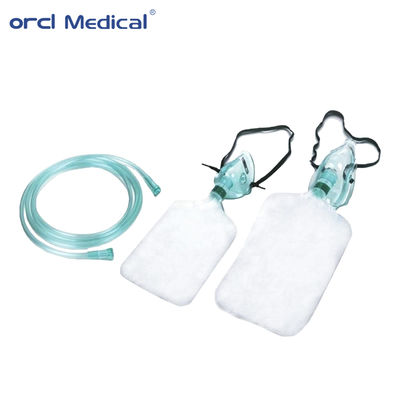 Forniture chirurgiche di alta qualità Uso ospedaliero Maschera facciale usa e getta non ri-respirante Maschera di ossigeno in PVC con sacchetto di riserva